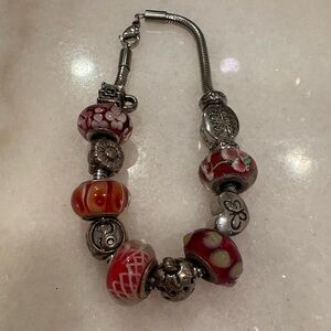 Silver Tone Charm Bracelet